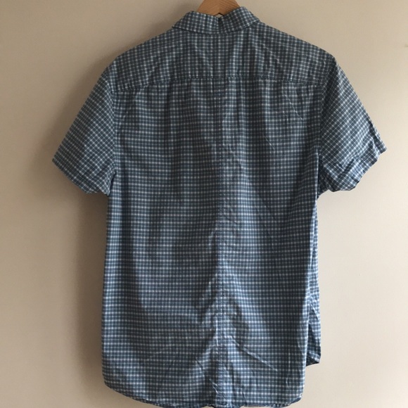 EUC Orig Penguin Rogue Skinny Fit short sleeve check blue/white/light green - Picture 5 of 9